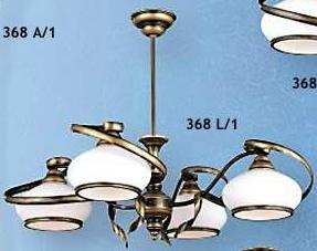 LAMPA WISZCA CZTEROPOMIENNA 4X60W GWINT E27, ROZPITO LAMPY 73 cm, WYSOKO 55 cm