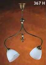 LAMPA WISZCA DWUPOMIENNA 2X60W, GWINT E27, ROZPITO LAMPY 45 cm, WYSOKO 63 cm