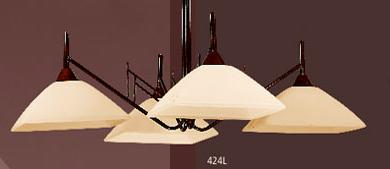 LAMPA WISZCA CZTEROPOMIENNA 4X60W GWINT E27, ROZPITO LAMPY 80 cm, WYSOKO 50 cm